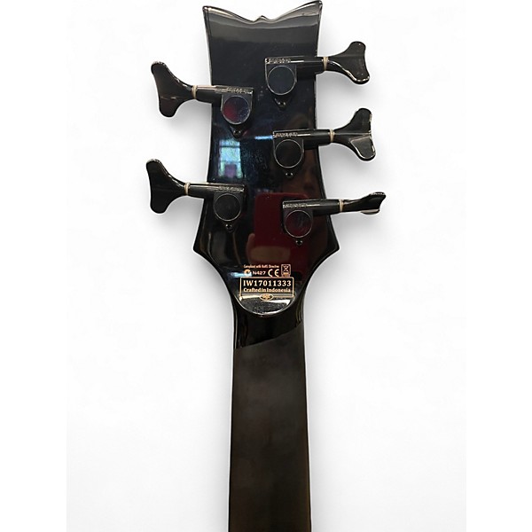 Used Schecter Guitar Research stelleto stealth 5 BLACK Electric Bass Guitar