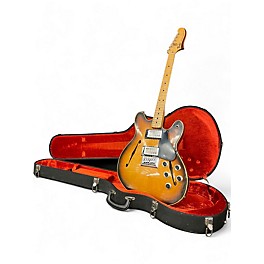 Vintage 1974 Fender Starcaster 2 Color Sunburst Hollow Body Electric Guitar