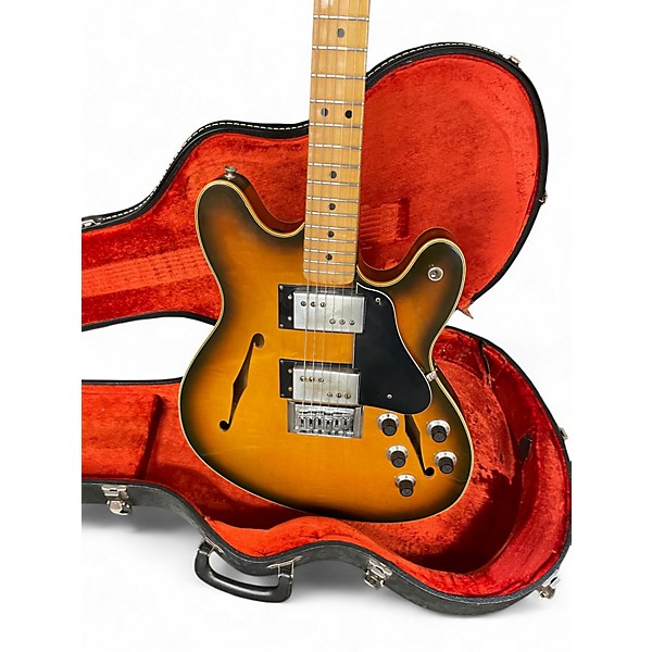 Vintage 1974 Fender Starcaster 2 Color Sunburst Hollow Body Electric Guitar