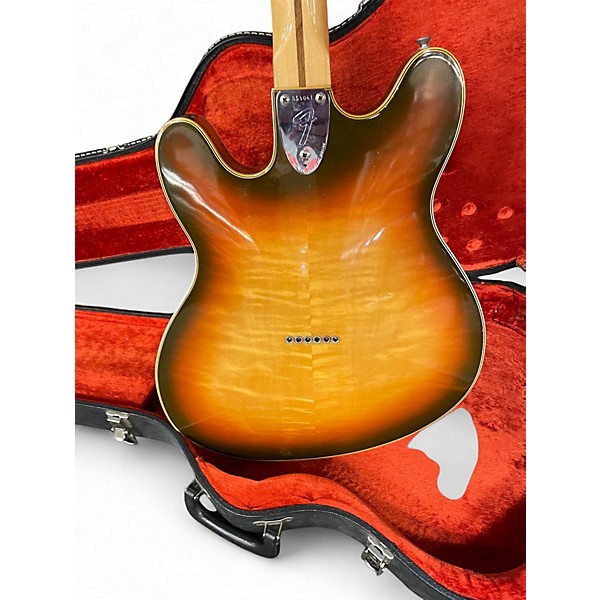 Vintage 1974 Fender Starcaster 2 Color Sunburst Hollow Body Electric Guitar