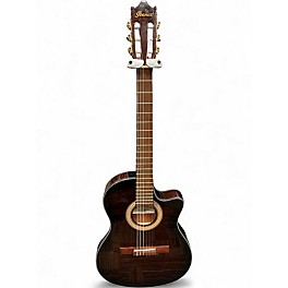 Used Ibanez GA35TCE Brown Burst Classical Acoustic Guitar