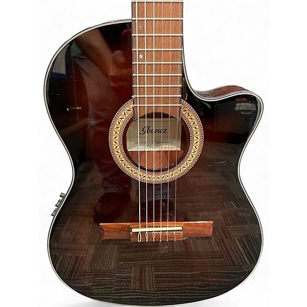 Used Ibanez GA35TCE Brown Burst Classical Acoustic Guitar