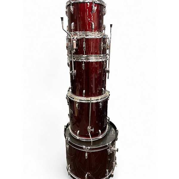 Used Pearl 5 Piece ROADSHOW RED Drum Kit