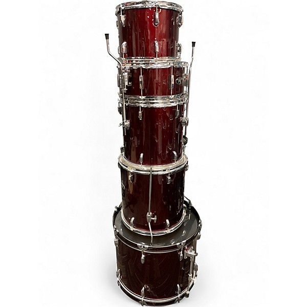 Used Pearl 5 Piece ROADSHOW RED Drum Kit
