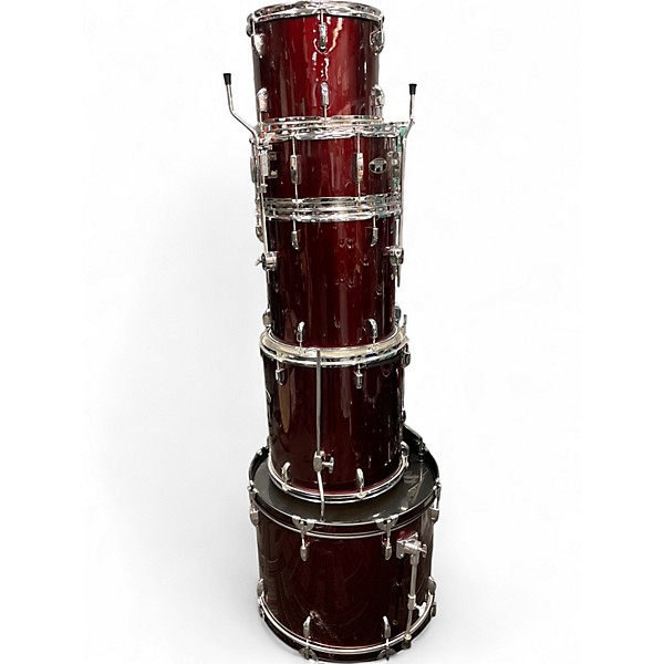 Used Pearl 5 Piece ROADSHOW RED Drum Kit