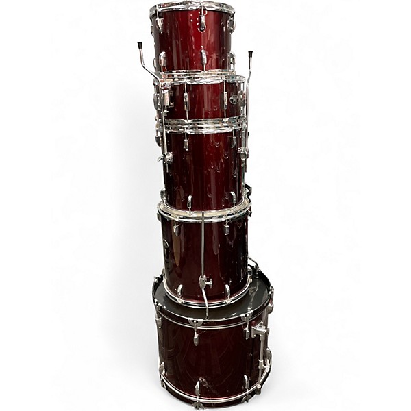 Used Pearl 5 Piece ROADSHOW RED Drum Kit