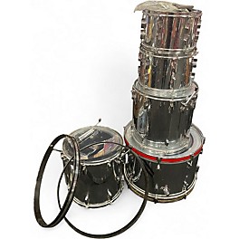 Vintage 1970s Fibes 5 Piece CHROME OVER FIBERGLASS Chrome Drum Kit