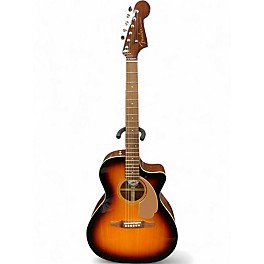 Used Fender Newporter Player 2 Tone Sunburst Acoustic Electric Guitar