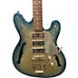 Used Bilt Guitars Volare Custom Blue Sparkle Flake Burst Hollow Body Electric Guitar