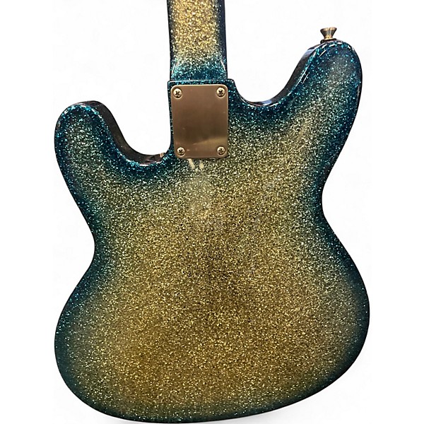 Used Bilt Guitars Volare Custom Blue Sparkle Flake Burst Hollow Body Electric Guitar