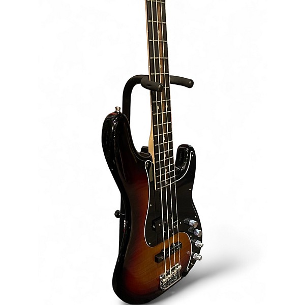 Used 2019 Fender American Elite Precision Bass 2 Tone Sunburst Electric Bass Guitar