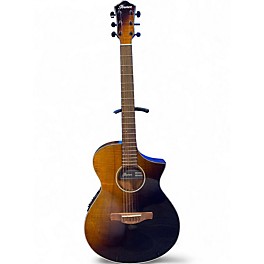Used Ibanez AEWC32FM Thinline 2 Tone Sunburst Acoustic Electric Guitar