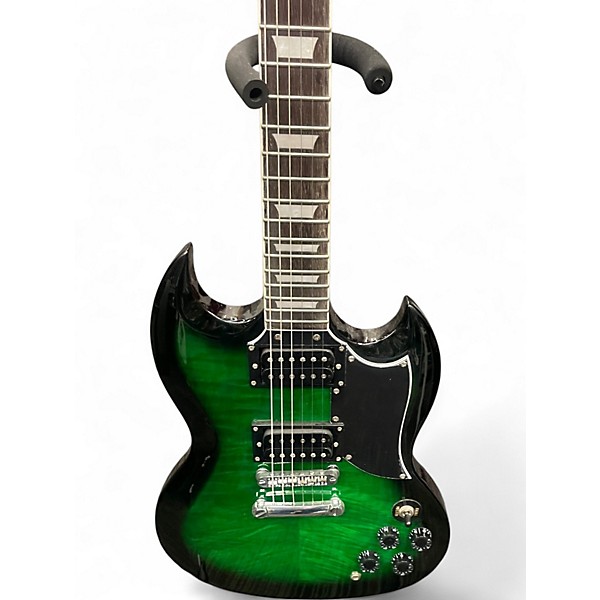 Used Firefly fflgs Green Solid Body Electric Guitar