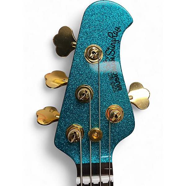 Used Ernie Ball Music Man RETRO STINGRAY 70S SPARKLE GREEN  Electric Bass Guitar