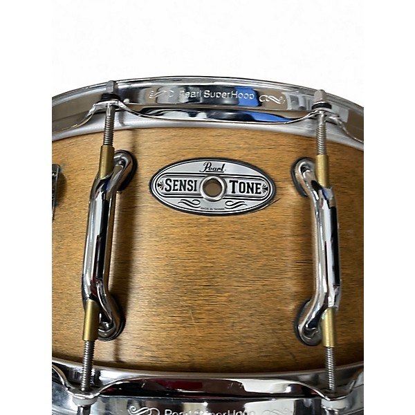 Used Pearl 6X14 Sensitone Snare Natural Drum