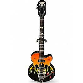 Used Epiphone flamekat Black Hollow Body Electric Guitar