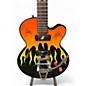 Used Epiphone flamekat Black Hollow Body Electric Guitar