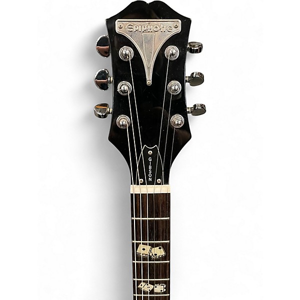 Used Epiphone flamekat Black Hollow Body Electric Guitar