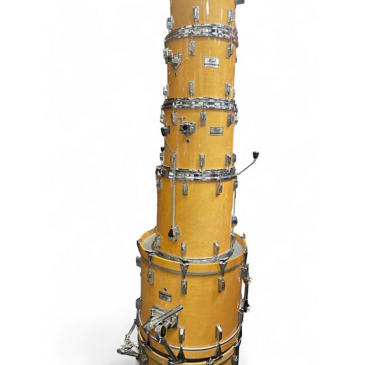 Used 1980s Pearl 7 Piece PROFESSIONAL MLX Vintage Natural Drum Kit