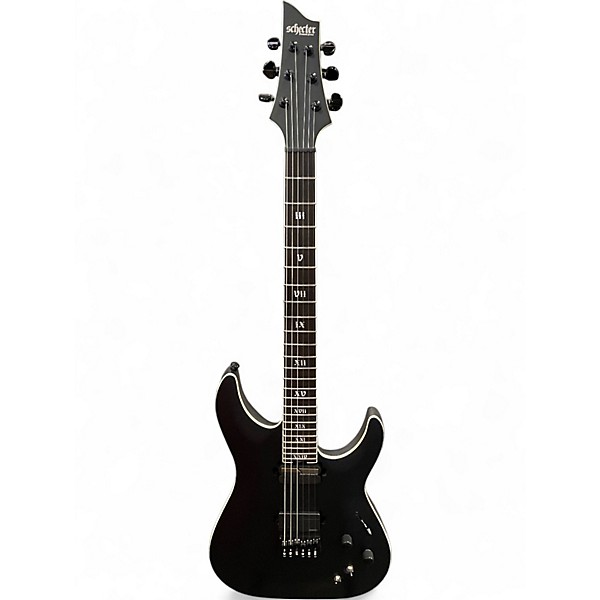 Used Schecter Guitar Research C-1 FR-S ELITE EVIL TWIN Trans Black Solid Body Electric Guitar