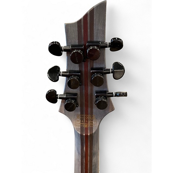 Used Schecter Guitar Research C-1 FR-S ELITE EVIL TWIN Trans Black Solid Body Electric Guitar