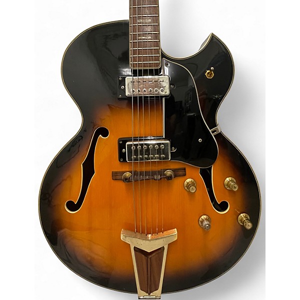 Vintage 1968 Ventura V-1300 Honey Burst Hollow Body Electric Guitar