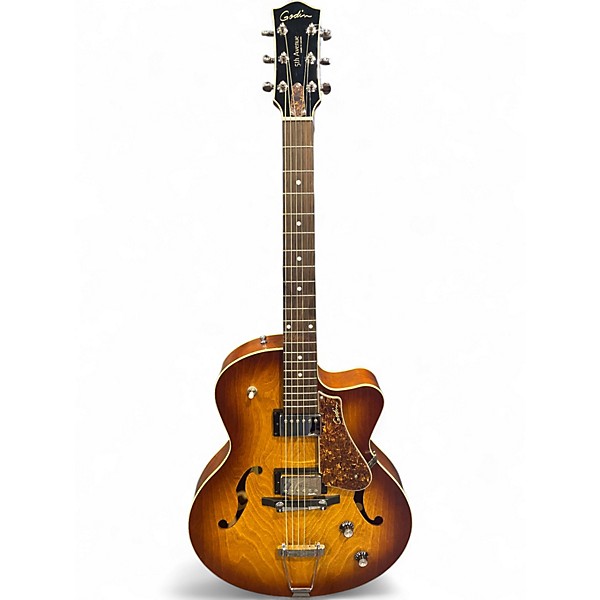 Used Godin 5th Avenue Kingpin II cognac burst Hollow Body Electric Guitar