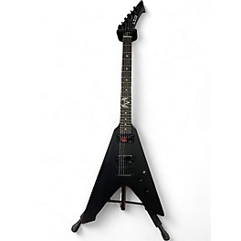 Used ESP LTD JAMES HETFIELD VULTURE Satin Black Solid Body Electric Guitar