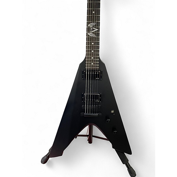 Used ESP LTD JAMES HETFIELD VULTURE Satin Black Solid Body Electric Guitar