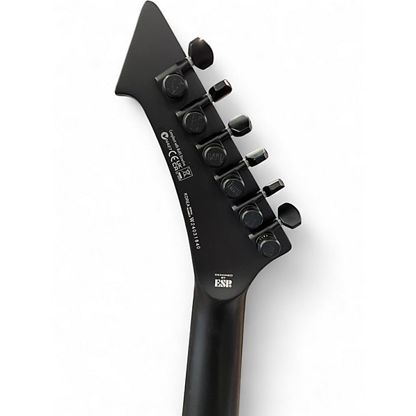 Used ESP LTD JAMES HETFIELD VULTURE Satin Black Solid Body Electric Guitar