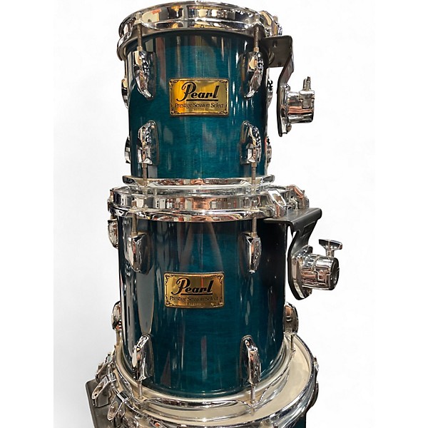 Used Pearl 6 Piece Prestige Session Select Teal Blue Drum Kit