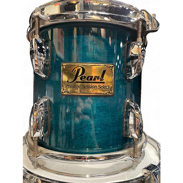 Used Pearl 6 Piece Prestige Session Select Teal Blue Drum Kit