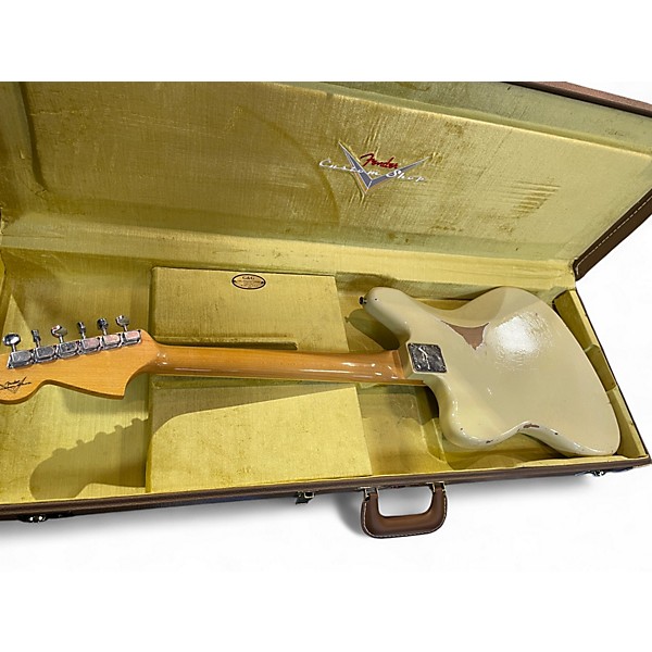 Used 2023 Fender CUSTOM SHOP '66 JAGUAR DELUXE CLOSET CLASSIC Olympic White Solid Body Electric Guitar