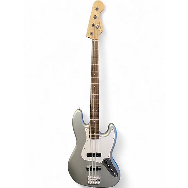 Used Squier Affinity Jazz Bass Silver Electric Bass Guitar