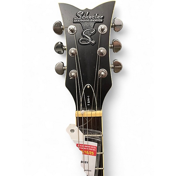 Used Schecter Guitar Research T S/H-1 Worn Emerald Green Hollow Body Electric Guitar