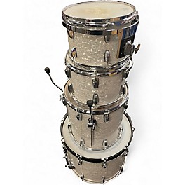 Used Ludwig 4 Piece Classic Maple White Marine Pearl Drum Kit