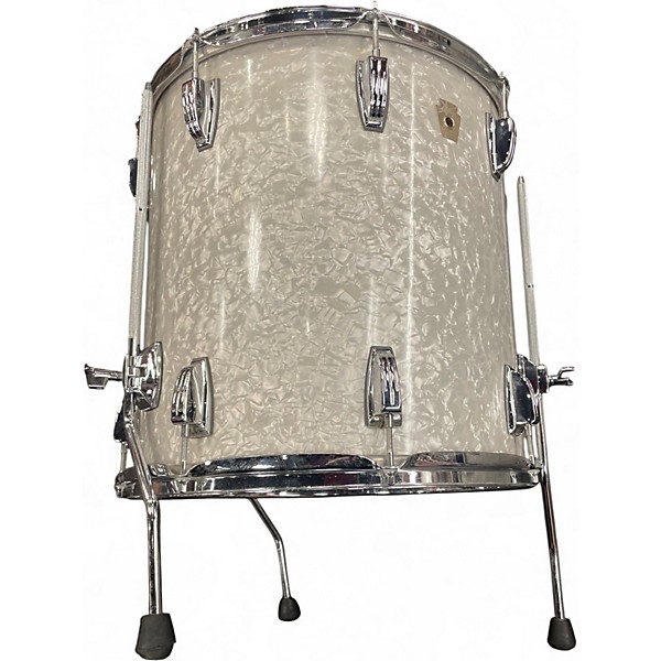 Used Ludwig 4 Piece Classic Maple White Marine Pearl Drum Kit