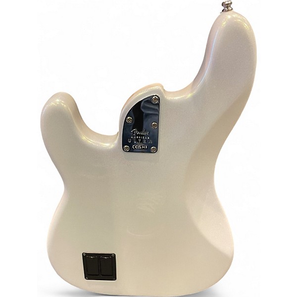 Used Fender American Ultra Precision Bass Olympic Pearl Electric Bass Guitar