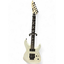 Used ESP LTD DELUXE M-1000 White Solid Body Electric Guitar