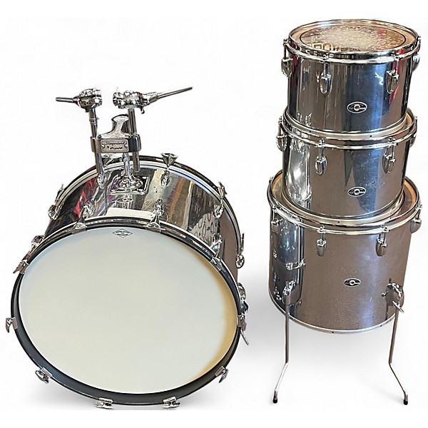Used Slingerland 4 Piece ROCK OUTFIT Chrome Drum Kit