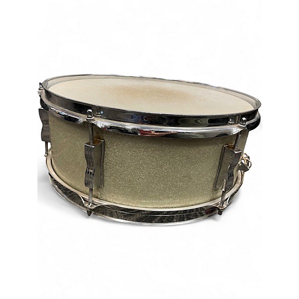 Vintage 1960s Ludwig 14in JAZZ FESTIVAL SNARE Silver Sparkle Drum