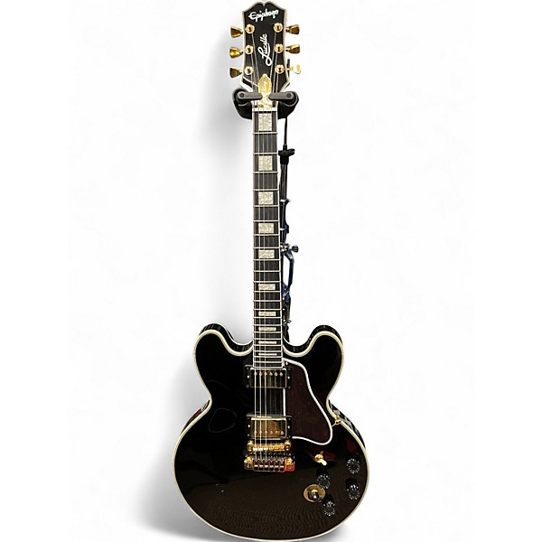 Used Epiphone BB King Lucille Black and Gold Hollow Body Electric Guitar