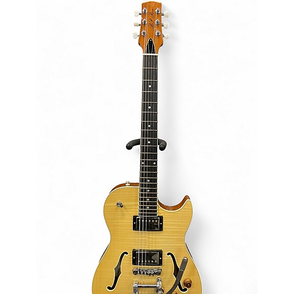 Used Bp Rose MAX135N Natural Hollow Body Electric Guitar