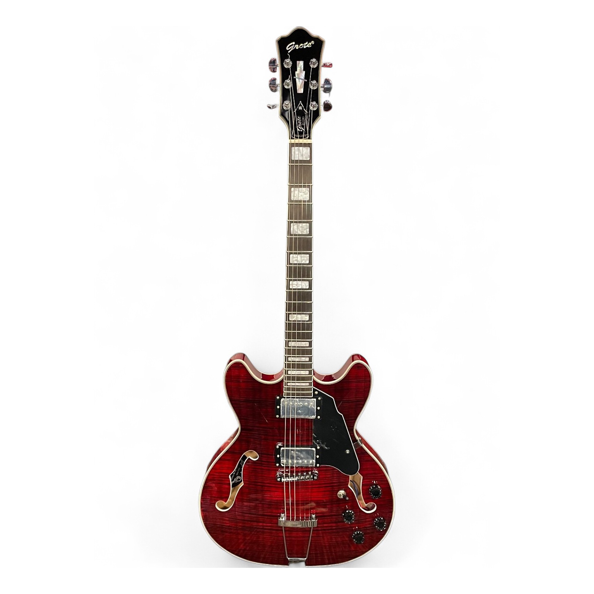 ギター GROTE Jazz Electric Guitar (Red) Amazon.com: GROTE Jazz Electric Guitar Hollow Body Chrome
