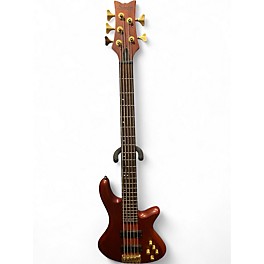 Used Schecter Guitar Research Stilletto Studio 5 Honey Satin Electric Bass Guitar
