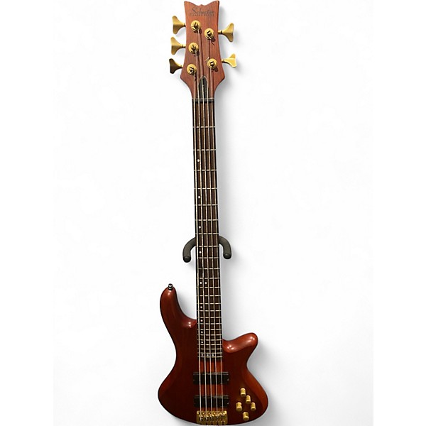 Used Schecter Guitar Research Stilletto Studio 5 Honey Satin Electric Bass Guitar
