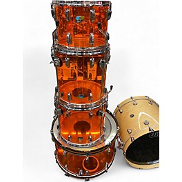Used Ludwig 4 Piece Vistalite Amber Drum Kit