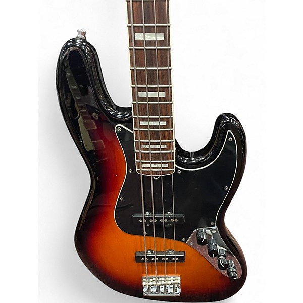 Used Fender American Deluxe Jazz Bass 3 Color Sunburst Electric Bass Guitar