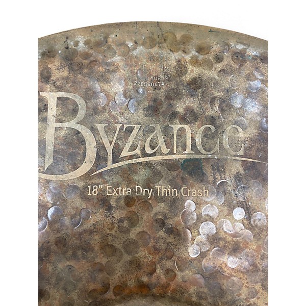 Used MEINL 18in Byzance Thin EX Dry Traditional Crash Cymbal