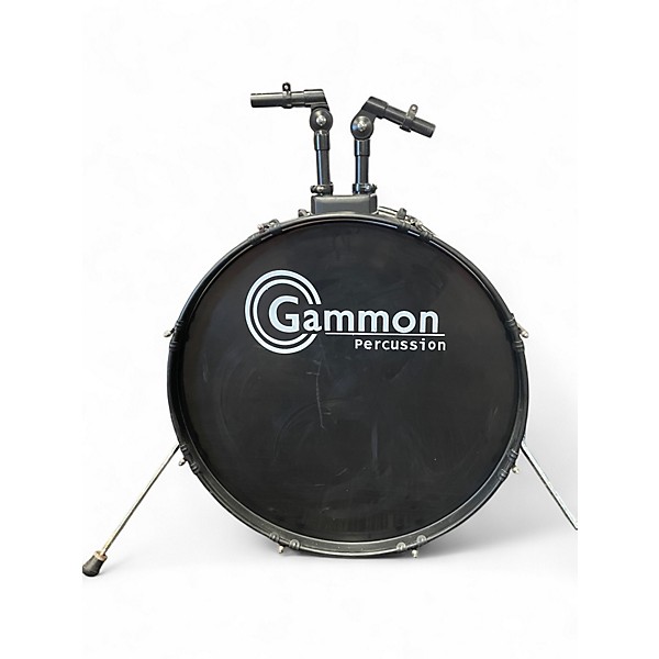 Used Gammon Percussion 5 Piece Full Set Black Drum Kit